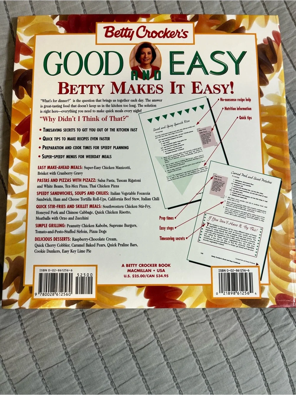 Betty Crocker Good and Easy Cookbook - Green, Red, Yellow, Brown
